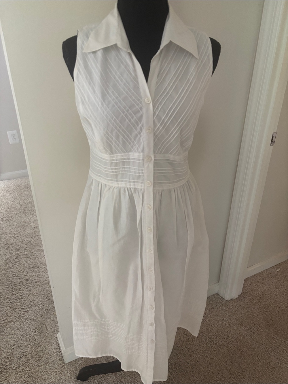 Charter Club Petite 8 classic white button up dress